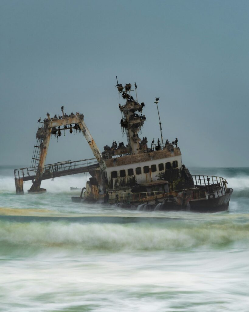 An Ancient Shipwreck on the Skeleton Coast