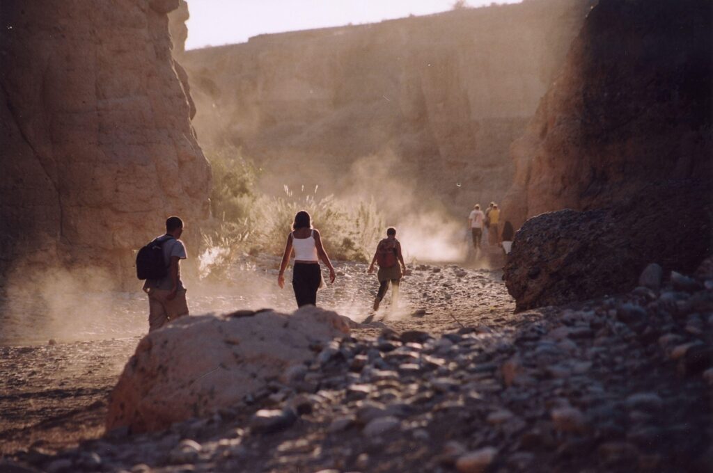 People Hiking in Sesriem Canyon