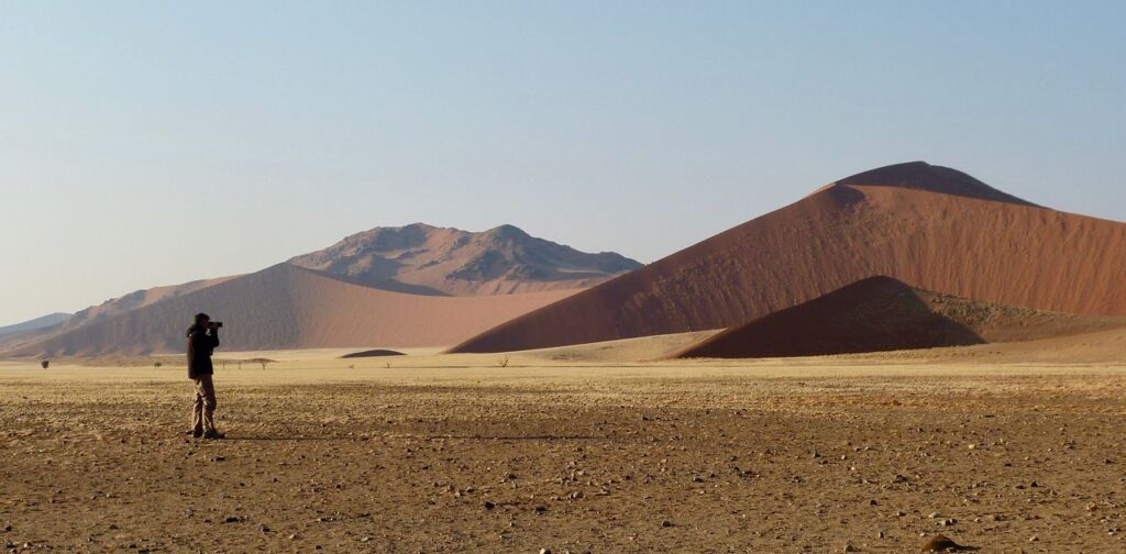Walking in Namibia